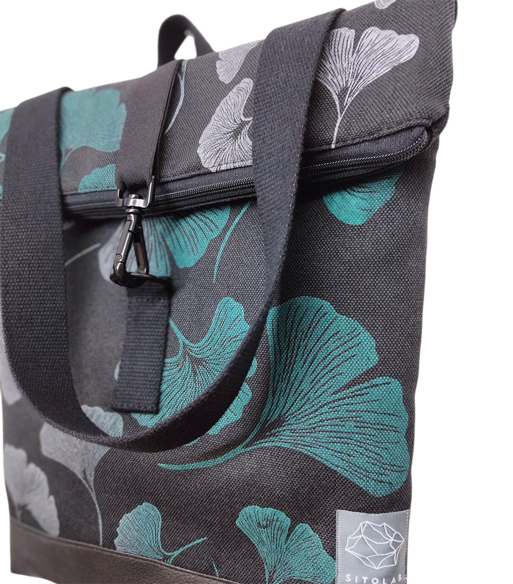 SITOLAB BLACK GREEN&GRAY GRADIENT GINKO BACKPACK