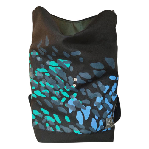 SITOLAB BAG BACKPACK WITH FRECKLE PRINT AND LEATHER DETAILS