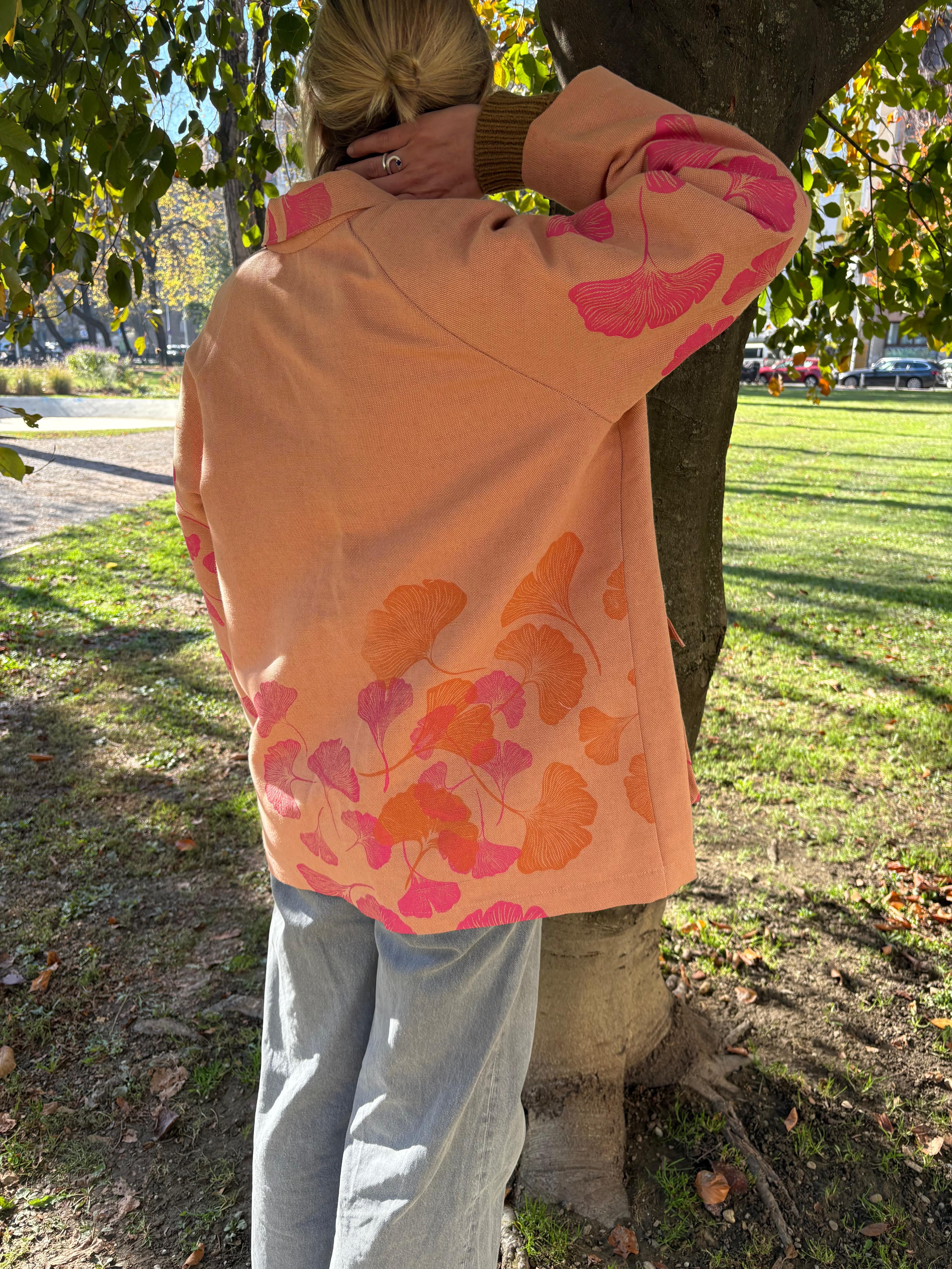 SITOLAB PEACH BOXY LINEN JACKET