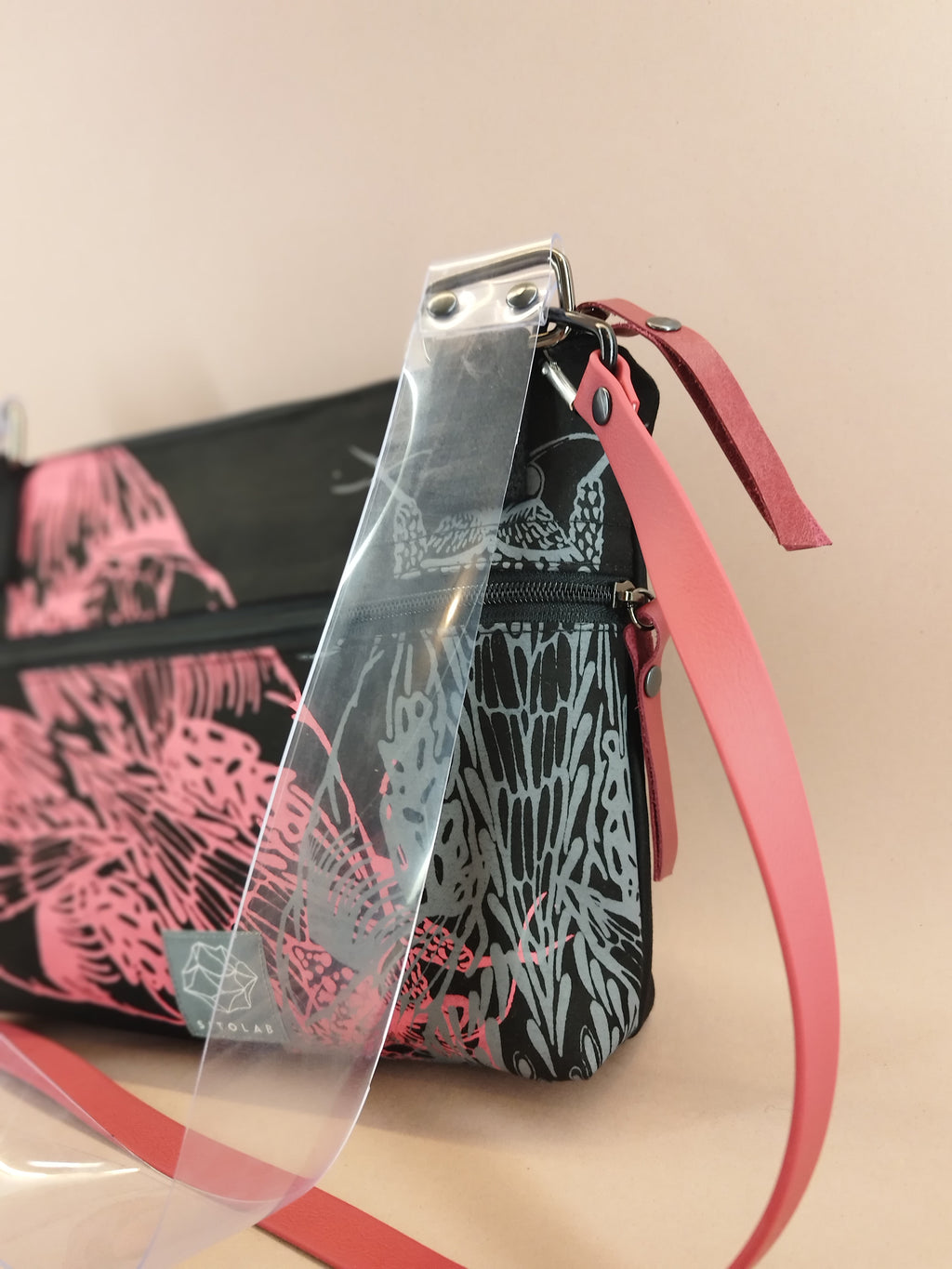 SITOLAB MINI BLACK BAG WITH MOTH PRINT