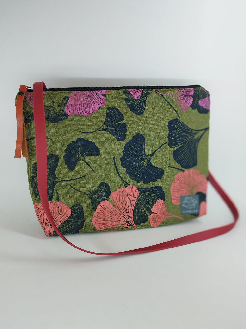SITOLAB GREEN MINI BAG WITH GINKO PRINT