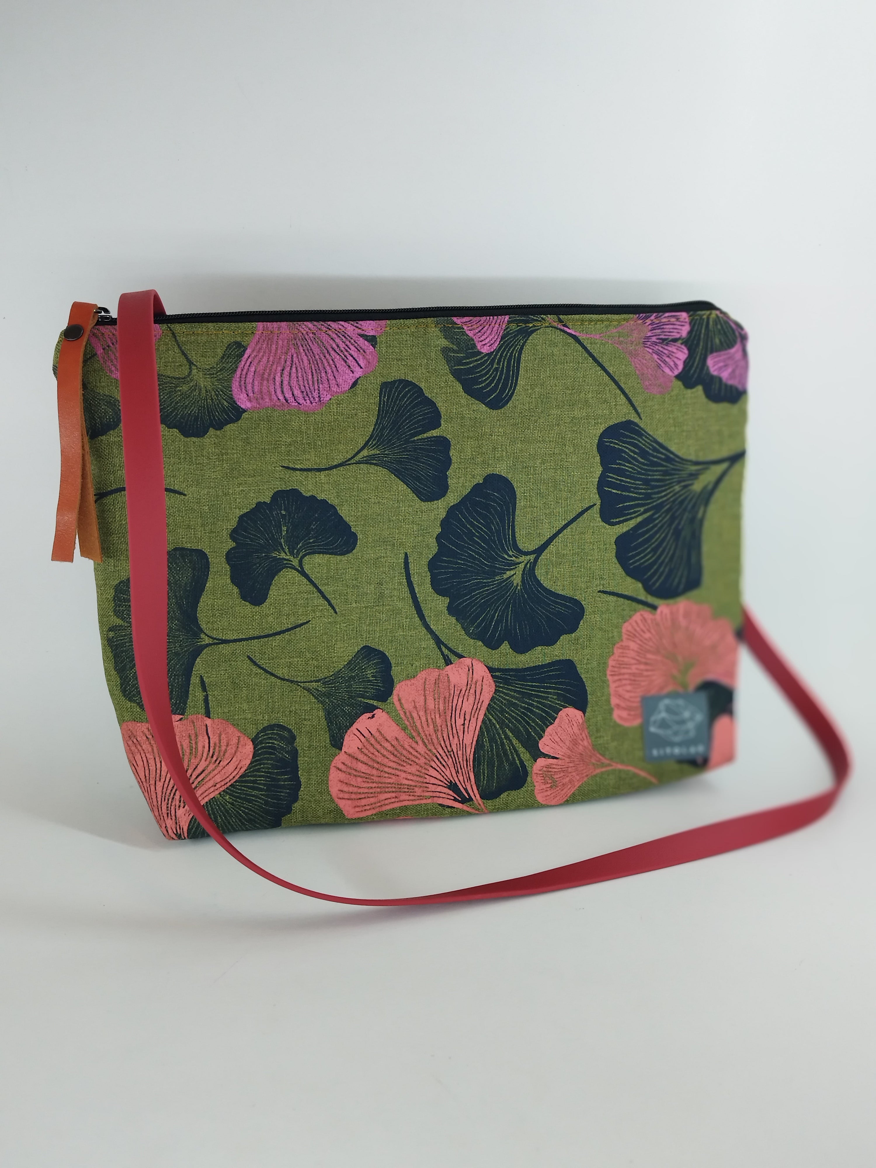 SITOLAB GREEN MINI BAG WITH GINKO PRINT