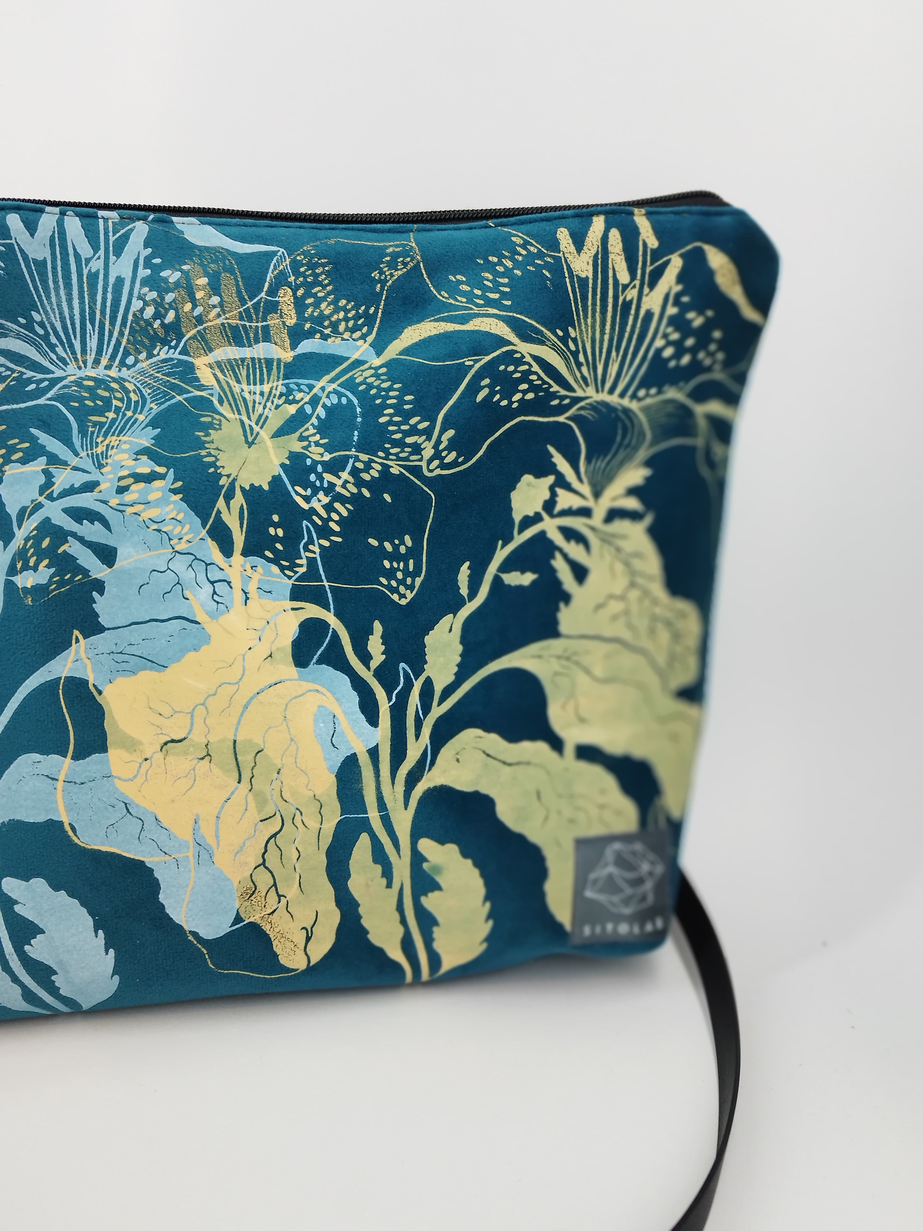 SITOLAB VELVET TURQUOISE MINI BAG