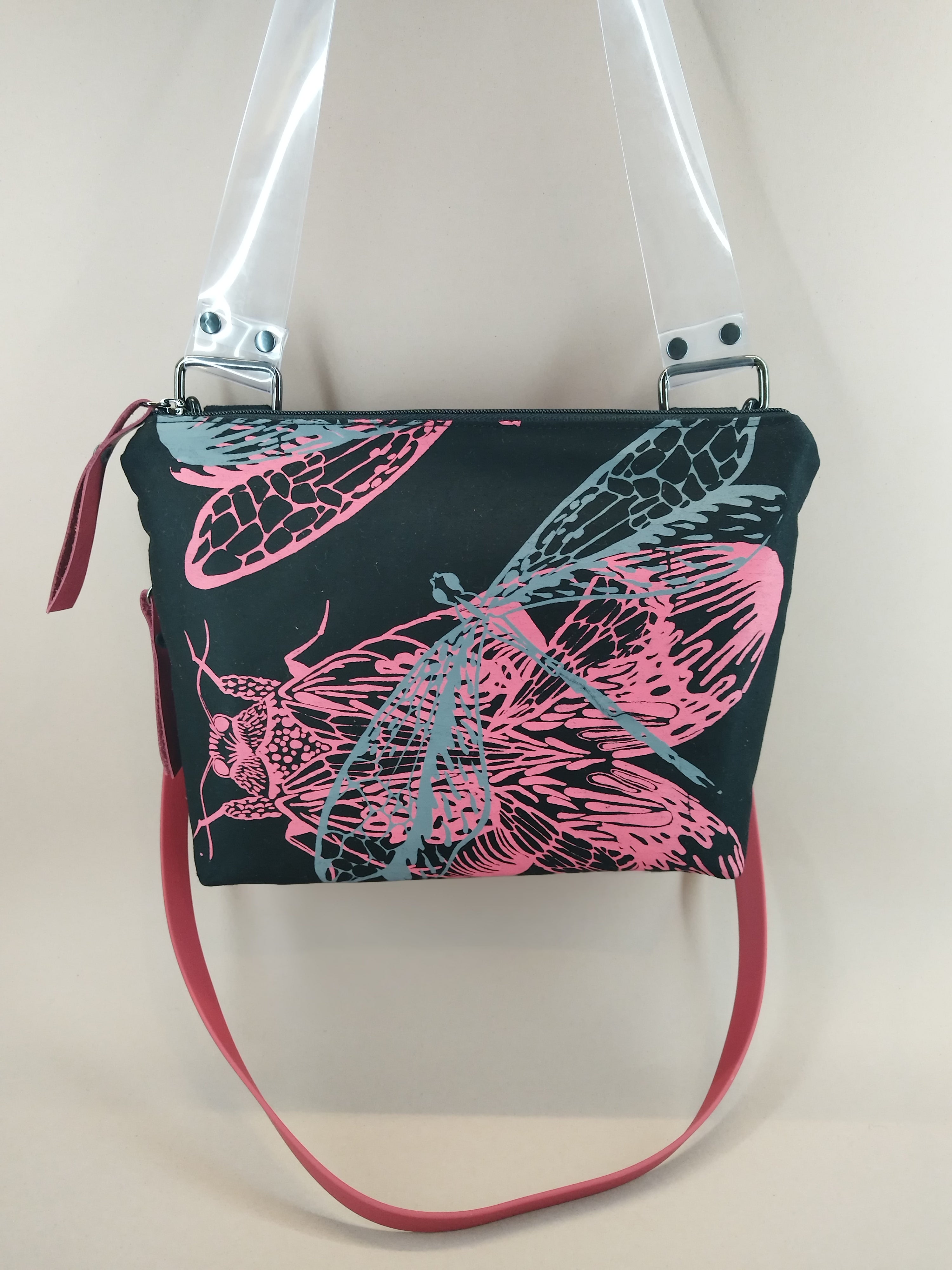 SITOLAB MINI BLACK BAG WITH MOTH PRINT