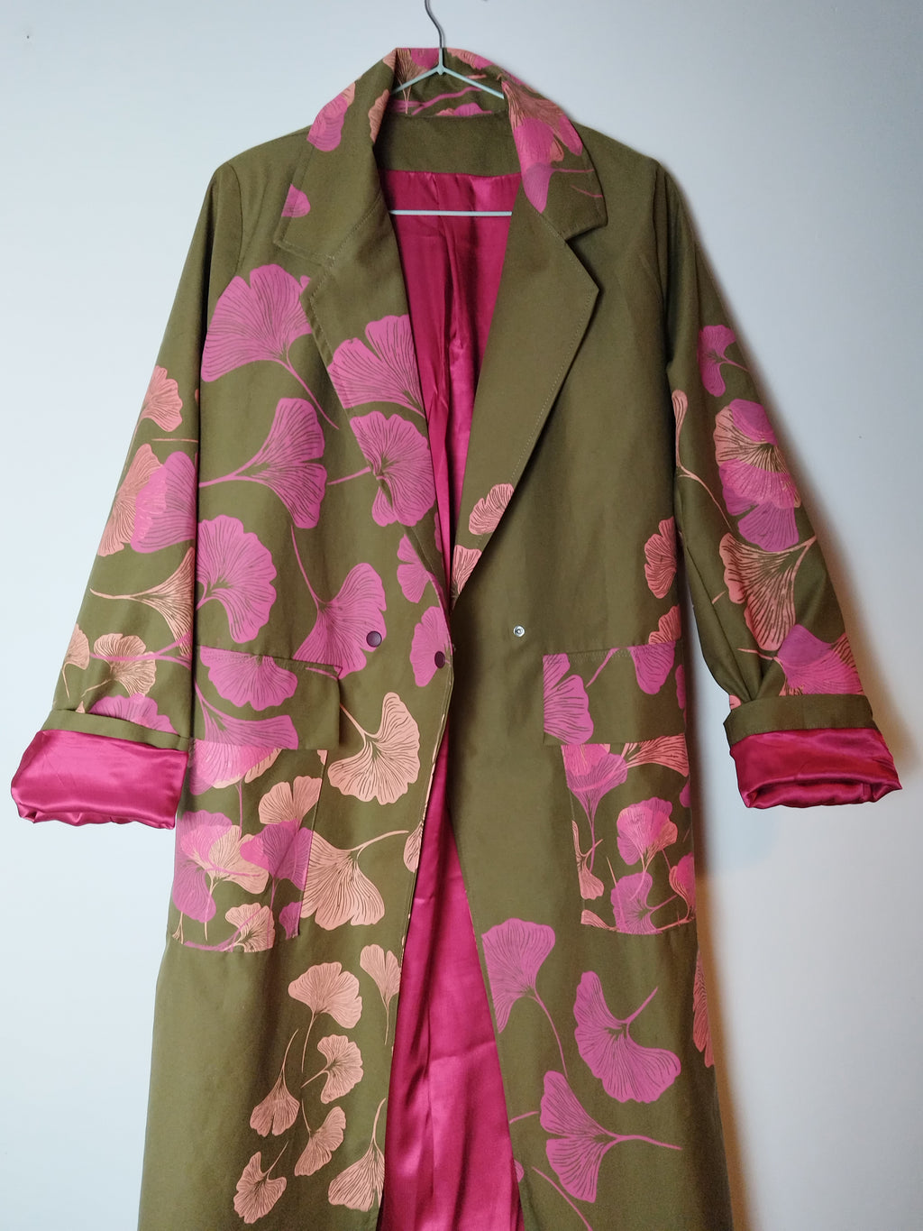 SITOLAB LIGHT COAT WITH FUXIA GINKO PRINT
