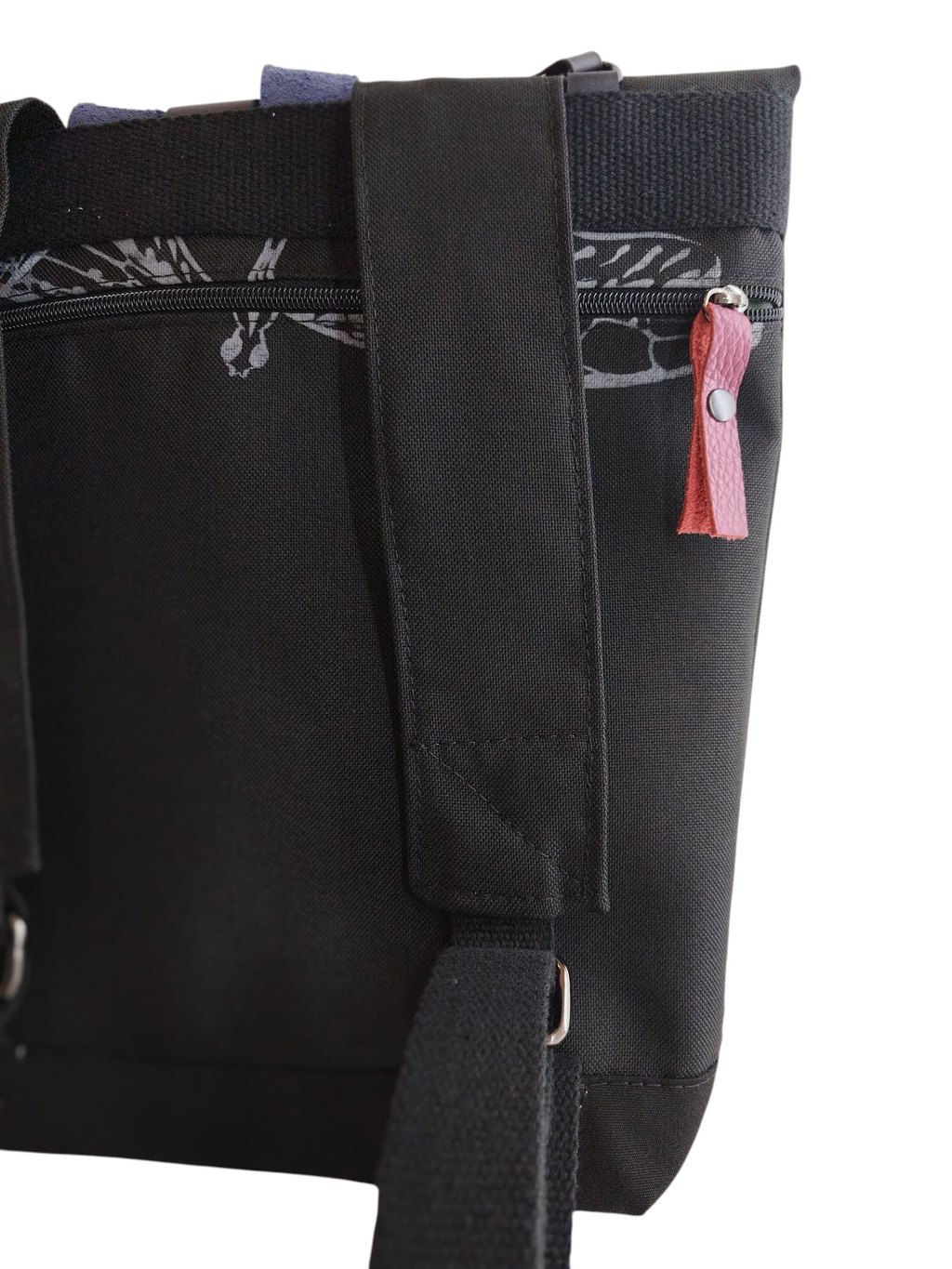 SITOLAB BAG BACKPACK WITH INSECTS PRINT AND LEATHER DETAILS II