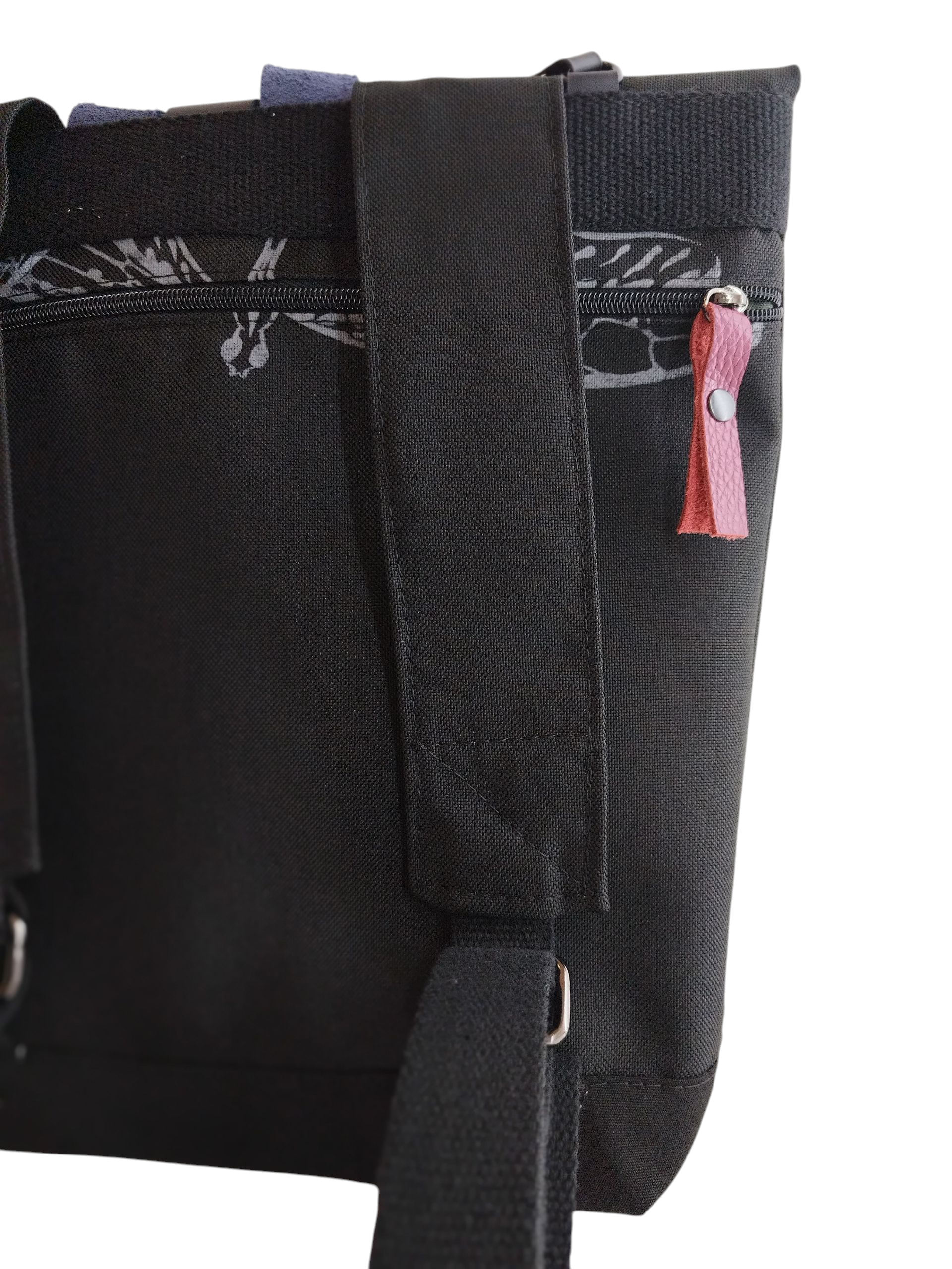 SITOLAB BAG BACKPACK WITH INSECTS PRINT AND LEATHER DETAILS II