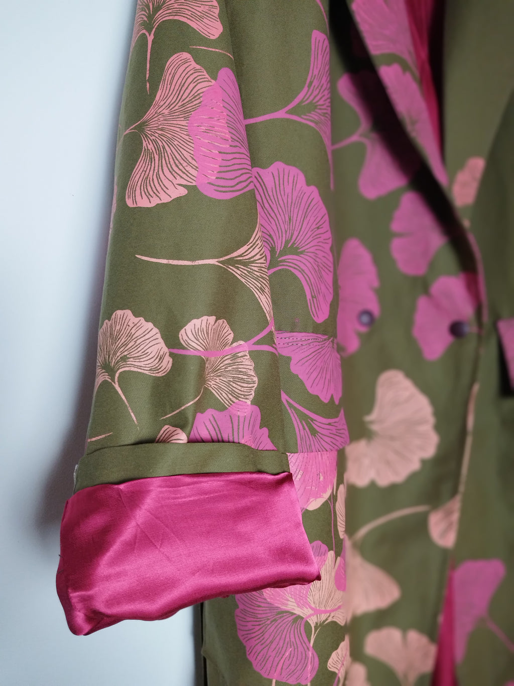 SITOLAB LIGHT COAT WITH FUXIA GINKO PRINT