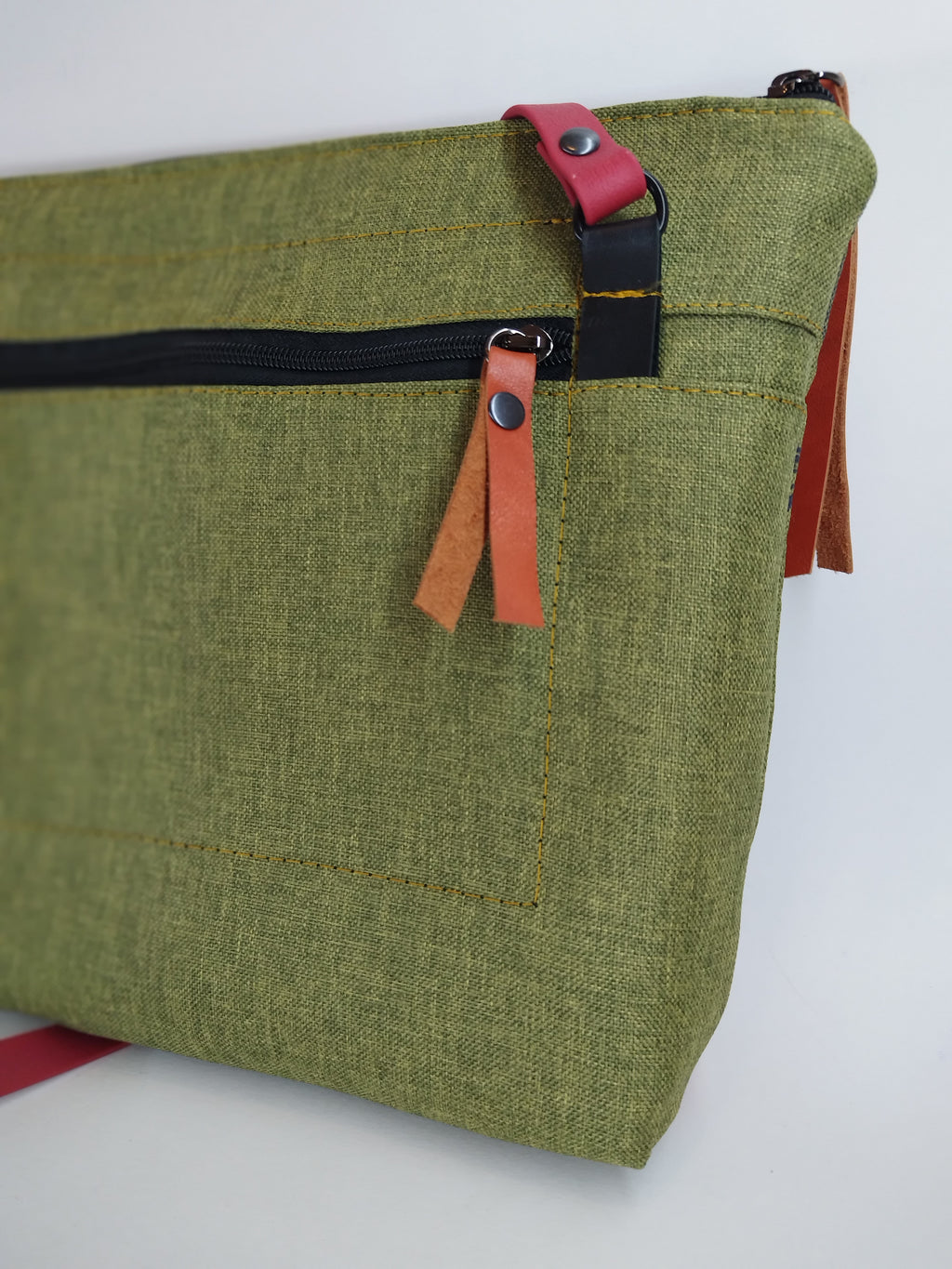 SITOLAB GREEN MINI BAG WITH GINKO PRINT