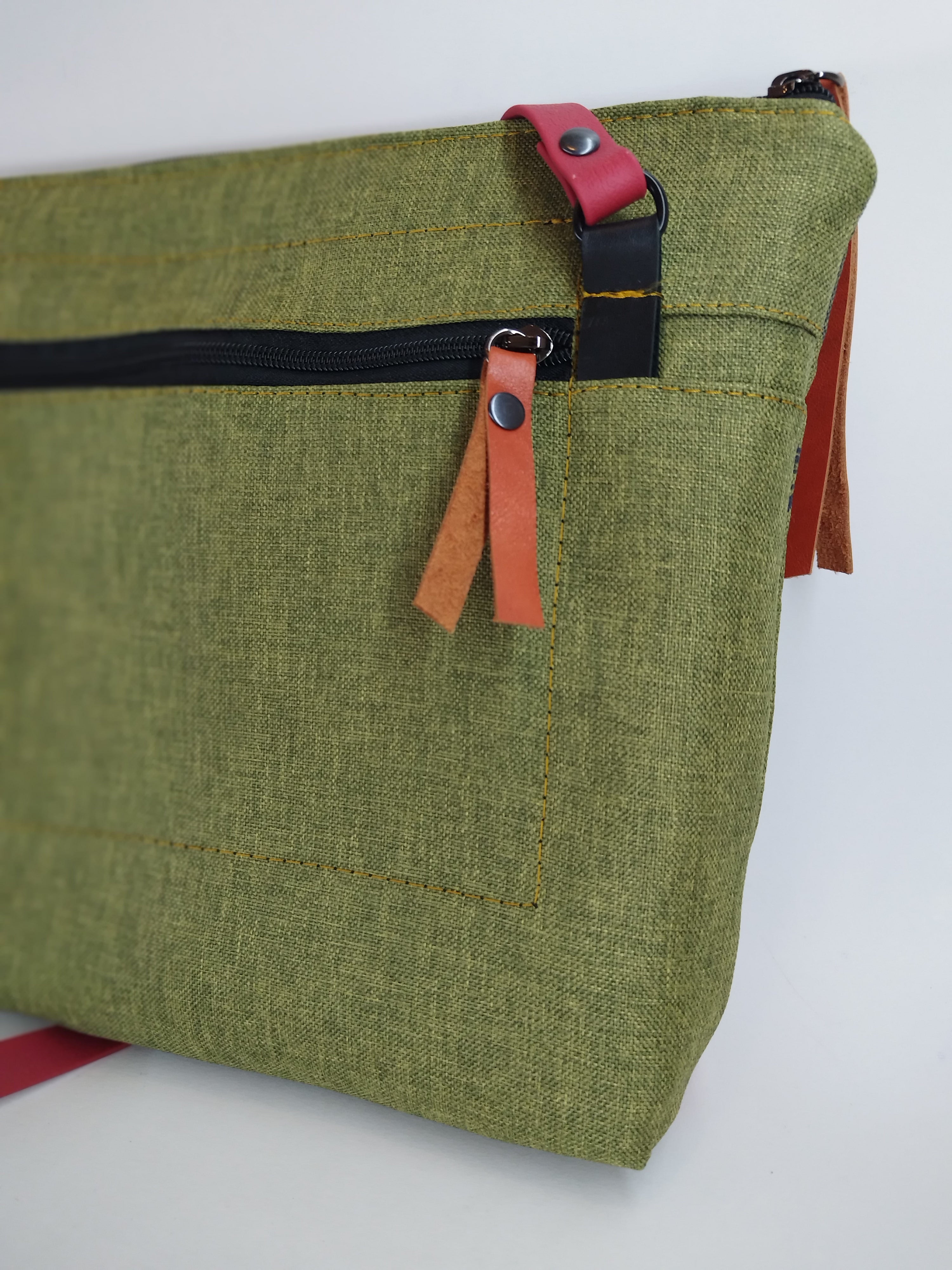 SITOLAB GREEN MINI BAG WITH GINKO PRINT