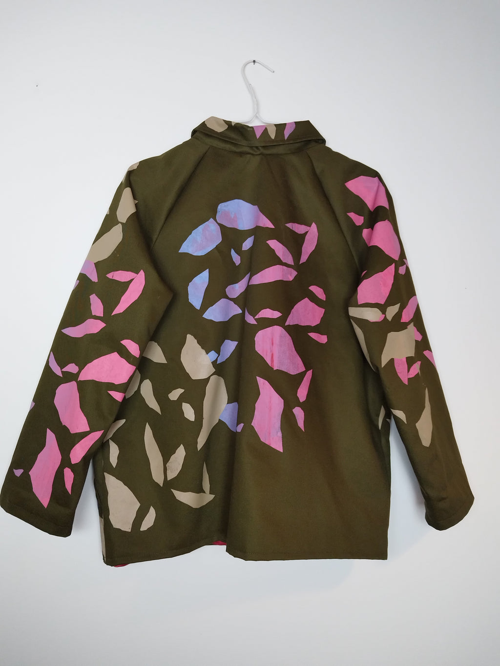 SITOLAB OLIVE WORKWEAR STYLE CONFETTI PRINT JACKET
