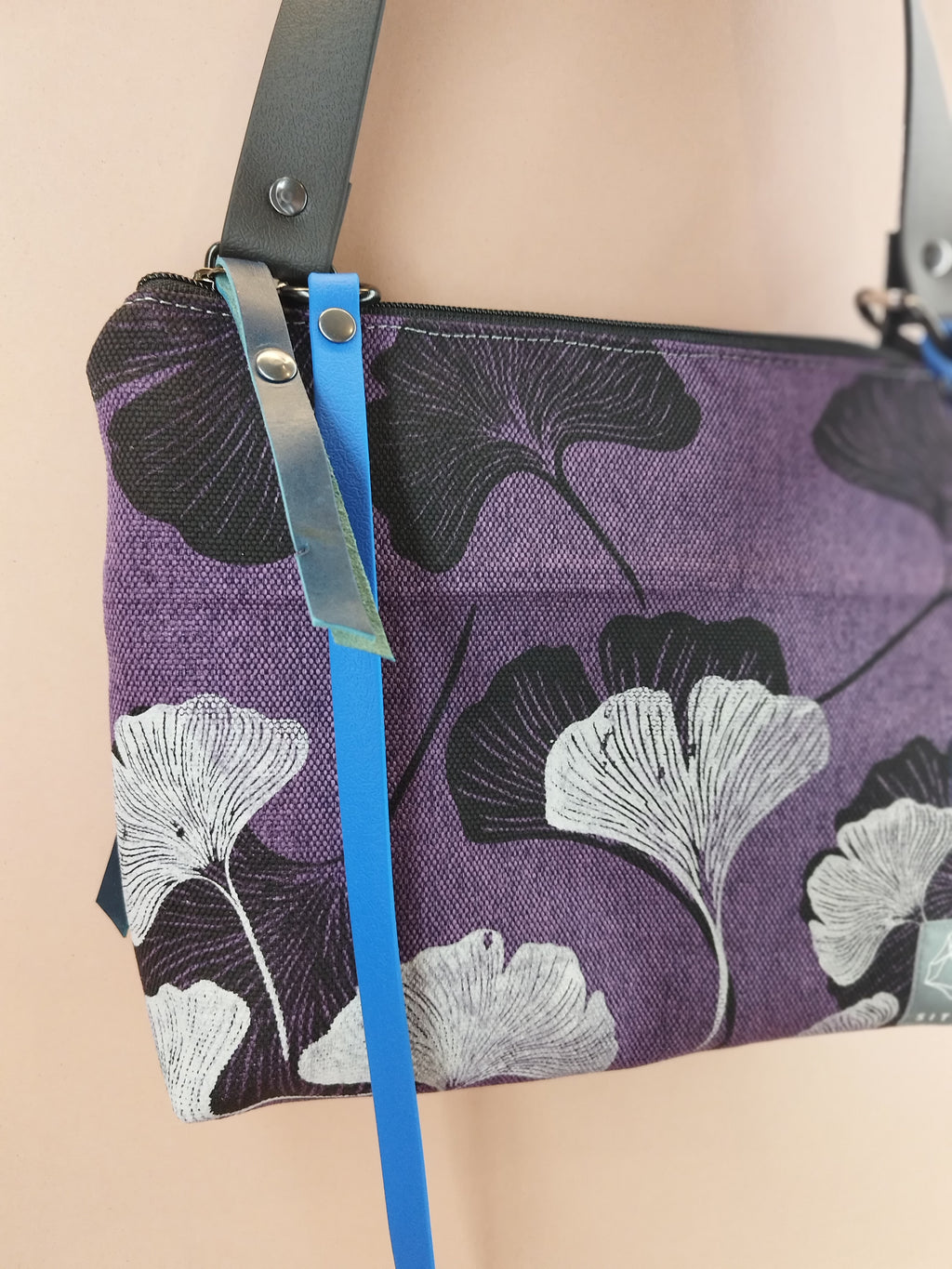 SITOLAB MINI VIOLET BAG WITH GINKO PRINT