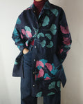SITOLAB DENIM JACKET WITH GINKO PRINT