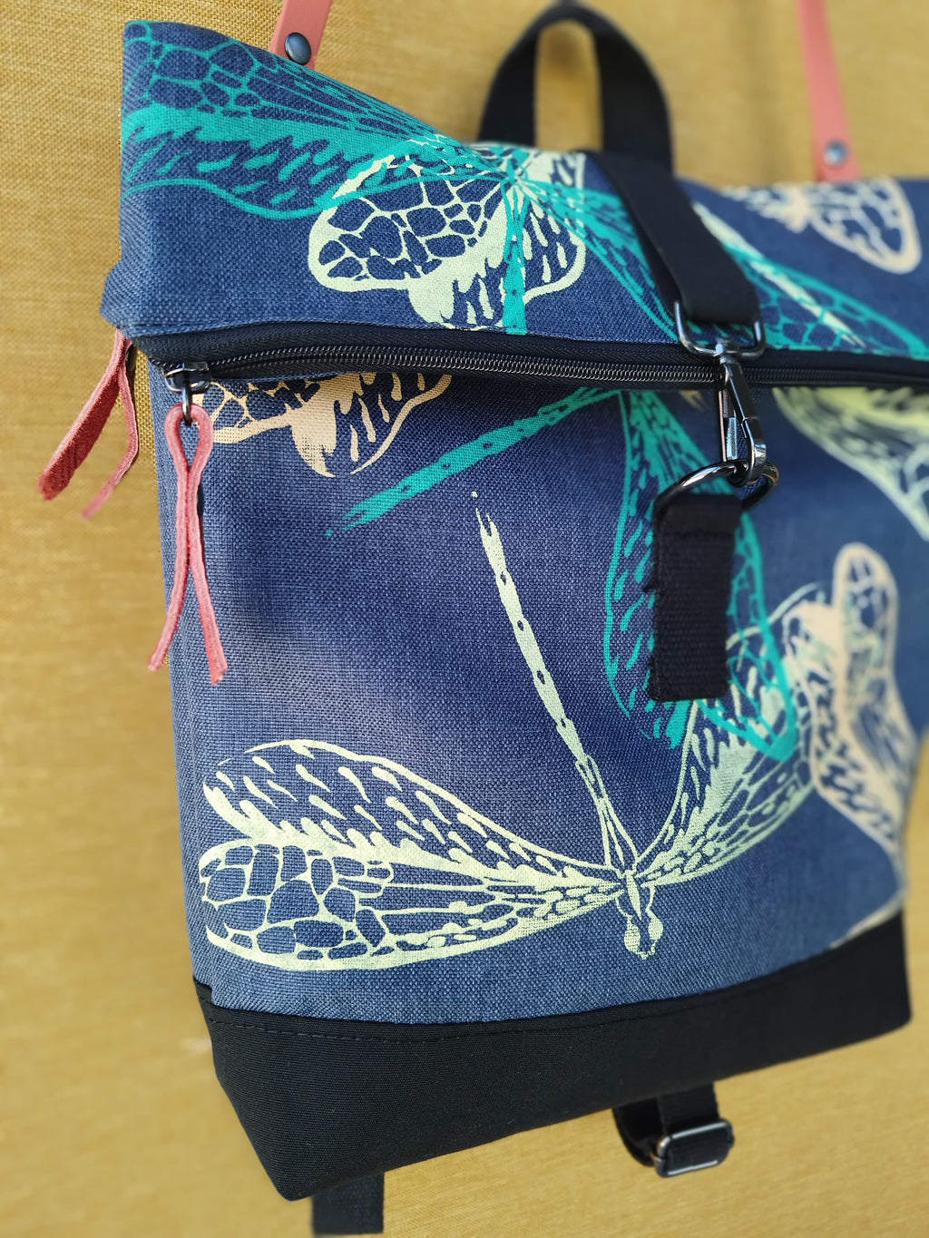 SITOLAB BLUE BACKPACK WITH INSECTS PRINT