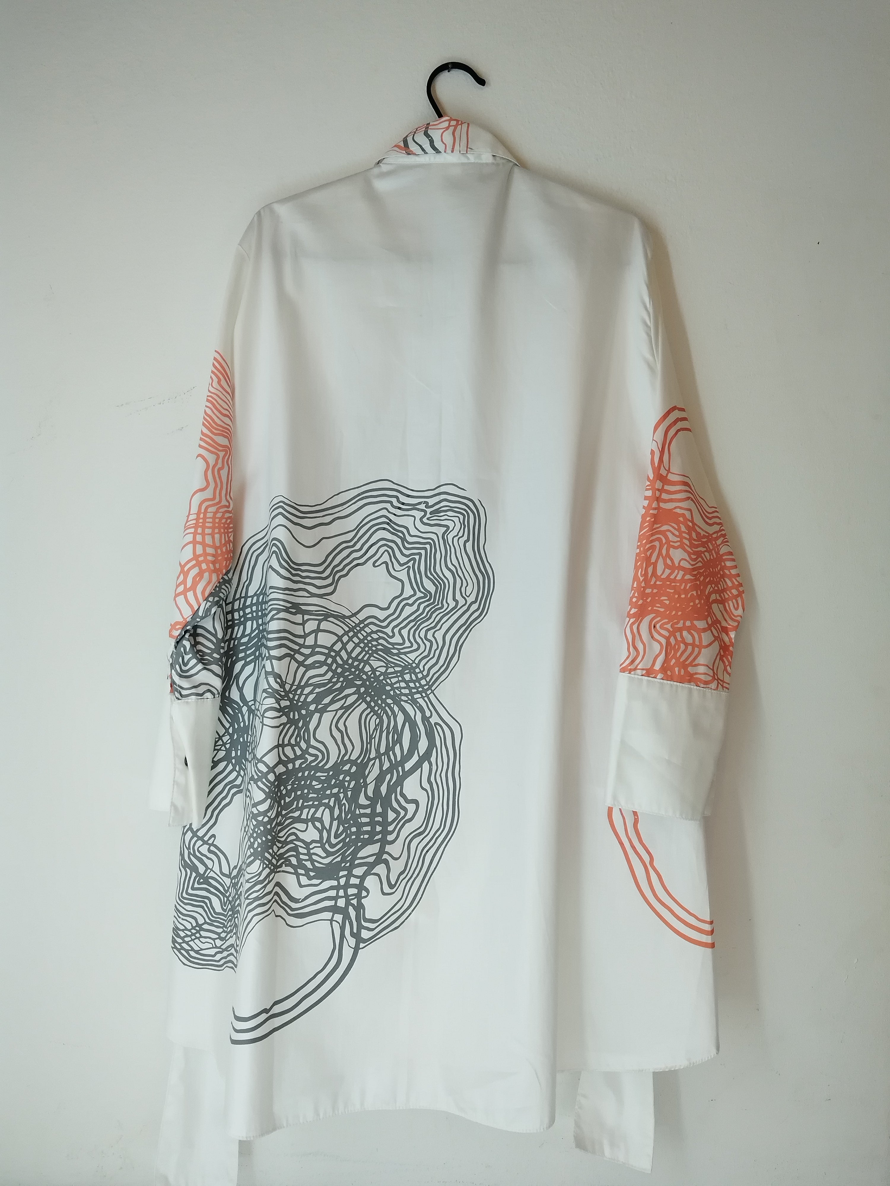 SITOLAB OVERSIZE SHIRT WITH SWIRL PRINT