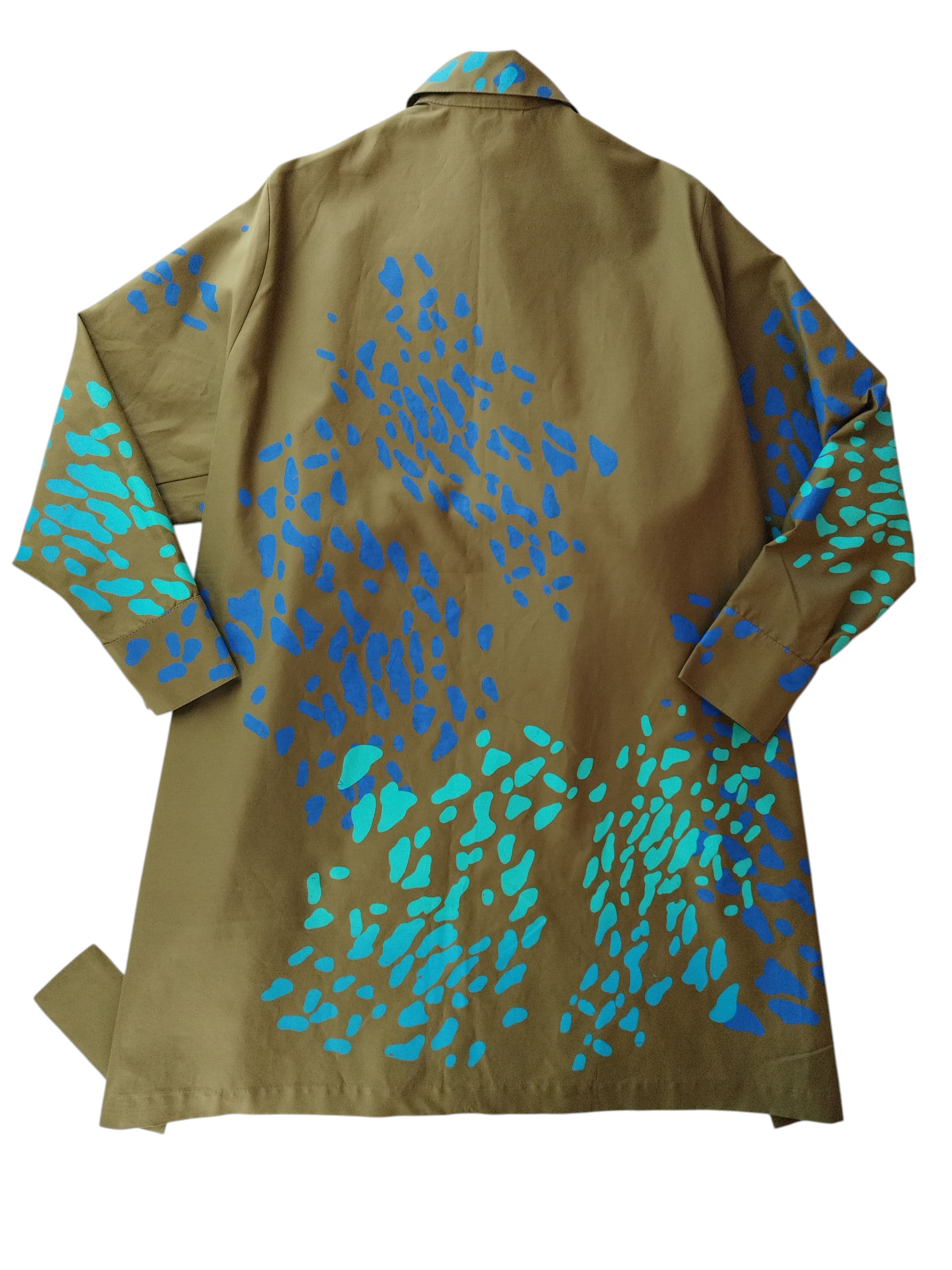 SITOLAB OLIVE JACKET WITH FRECKLE PRINT