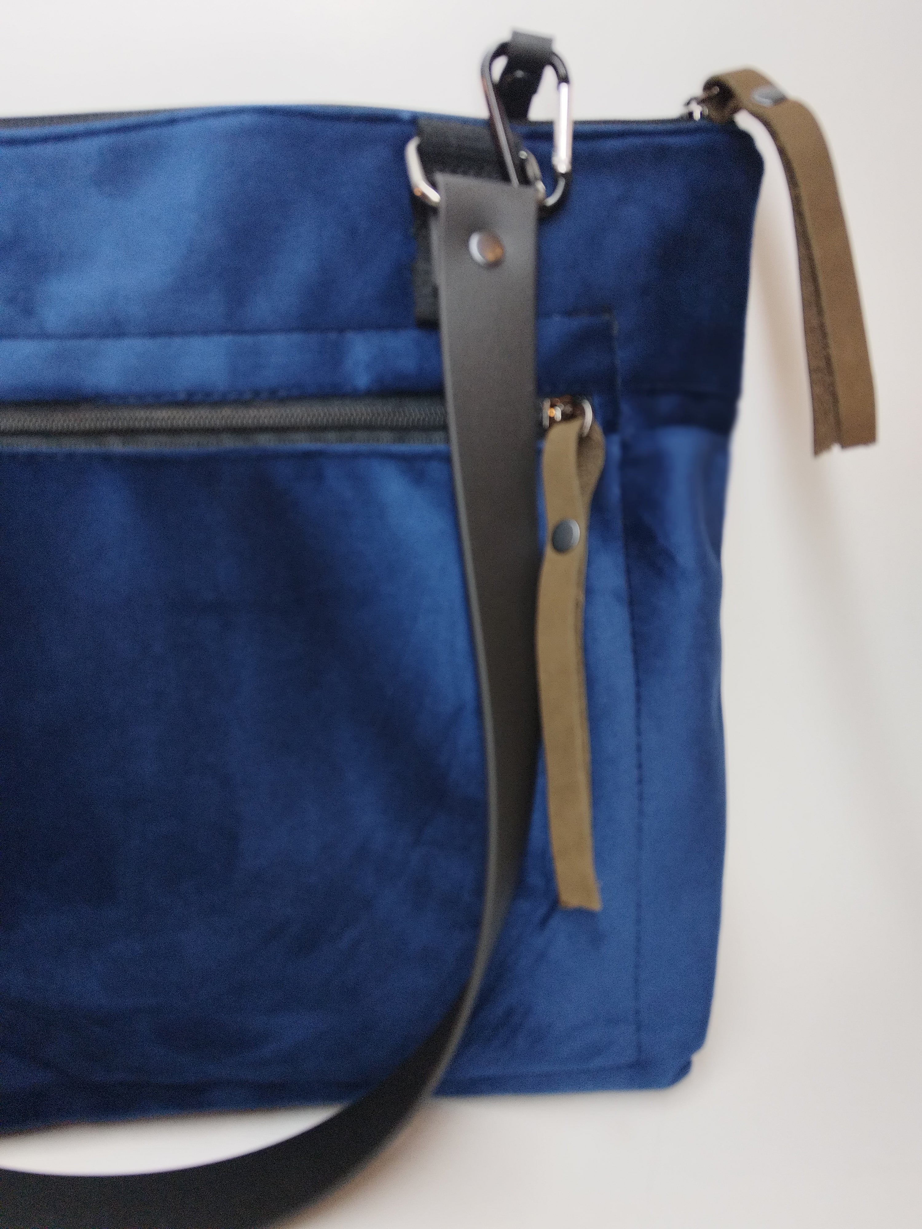 SITOLAB VELVET DARK BLUE BAG WITH INSECTS PRINT