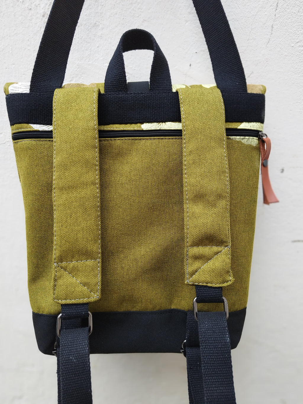 SITOLAB GINKO BACKPACK VIOLET GREEN PRINT