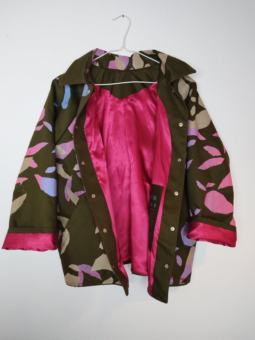 SITOLAB OLIVE WORKWEAR STYLE CONFETTI PRINT JACKET