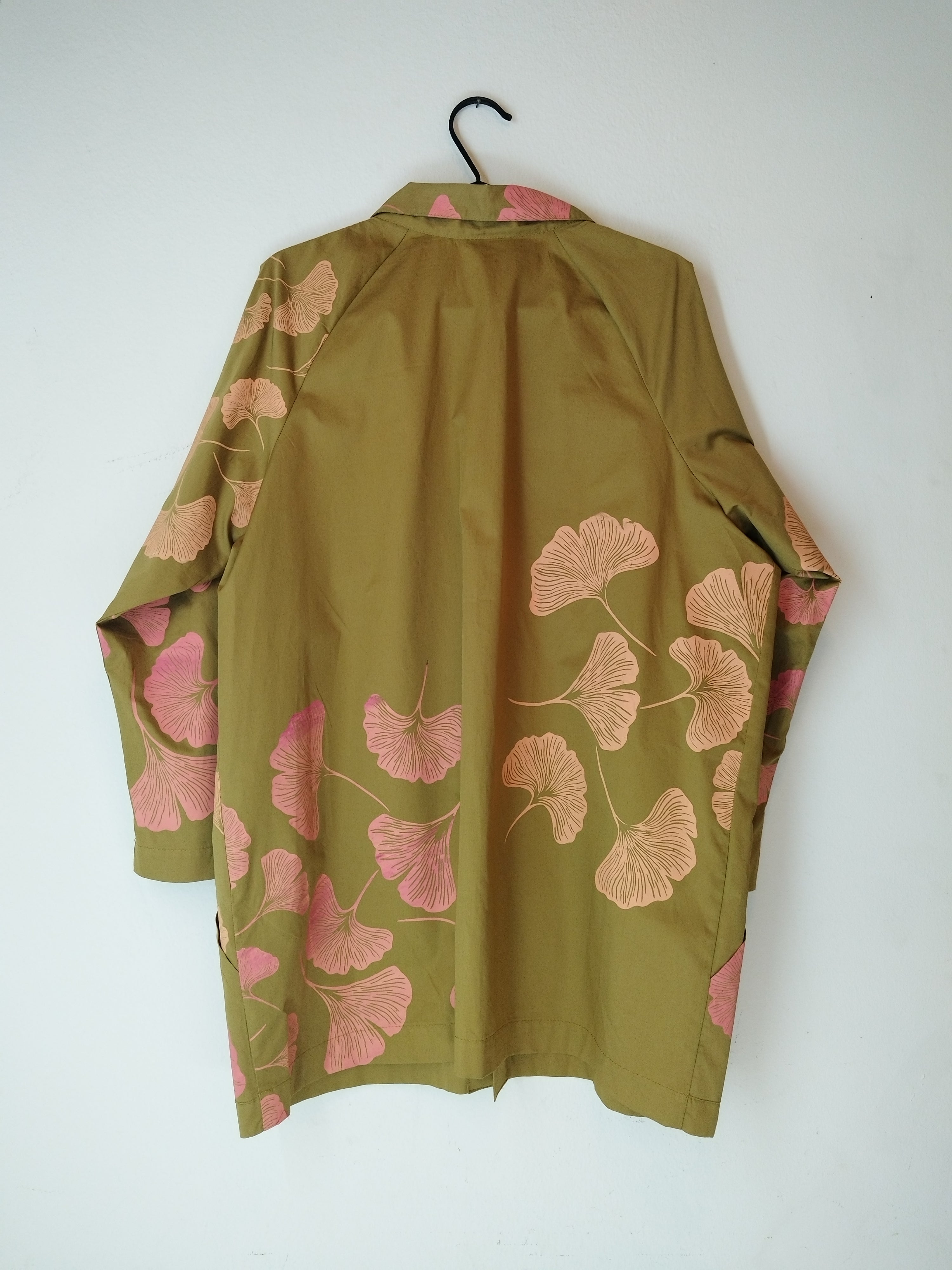 SITOLAB RELAXED BOX SHIRT WITH GINKO PRINT