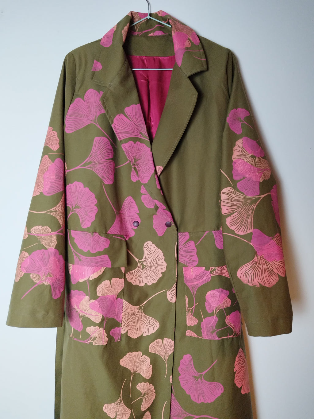 SITOLAB LIGHT COAT WITH FUXIA GINKO PRINT