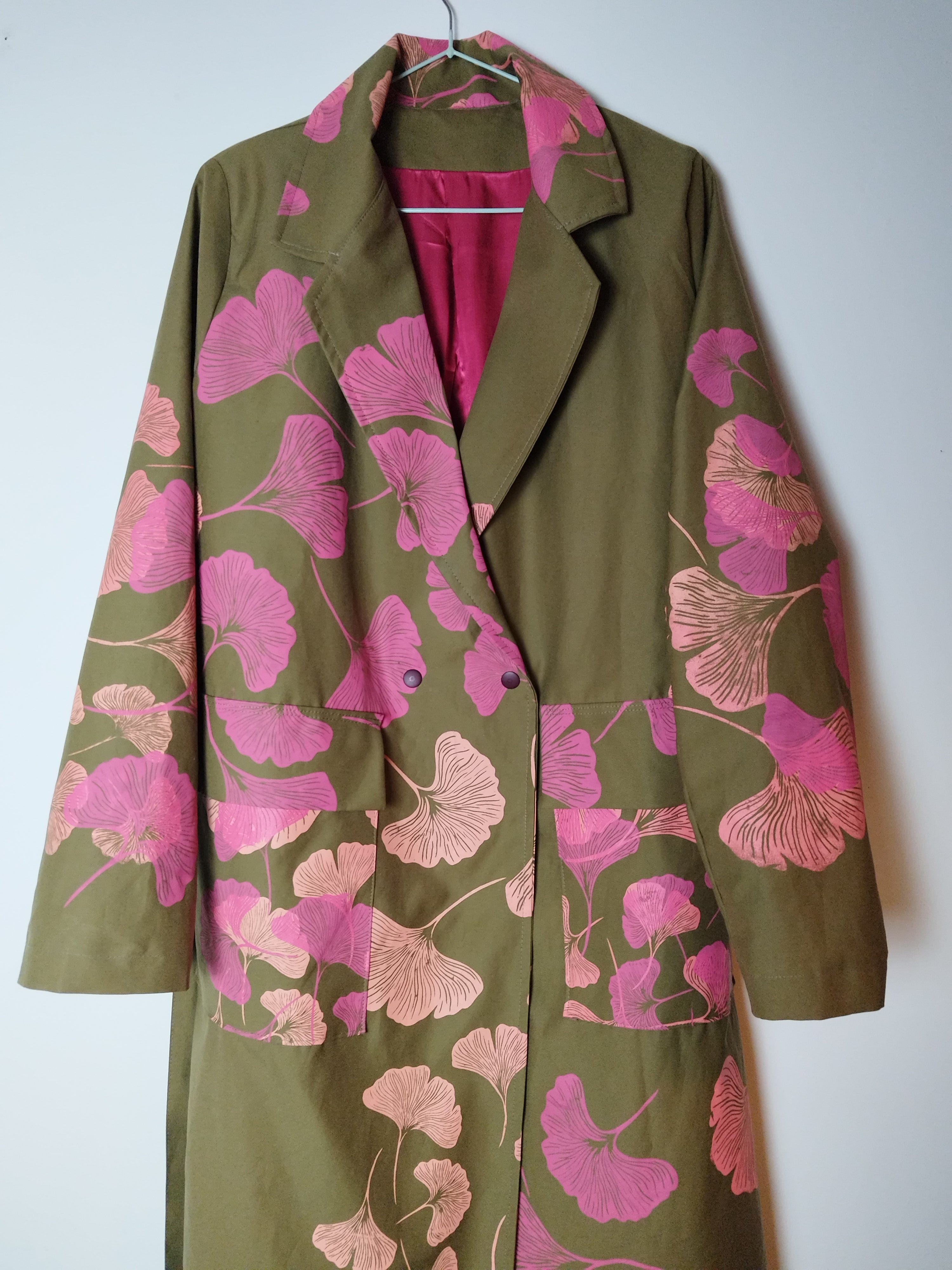 SITOLAB LIGHT COAT WITH FUXIA GINKO PRINT