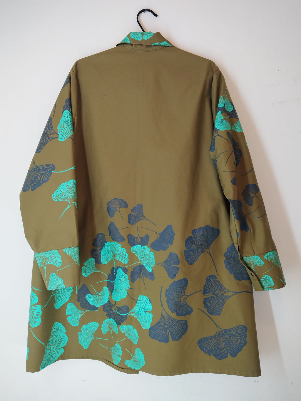 SITOLAB OVERSIZED GINKO PRINT SHIRT JACKET