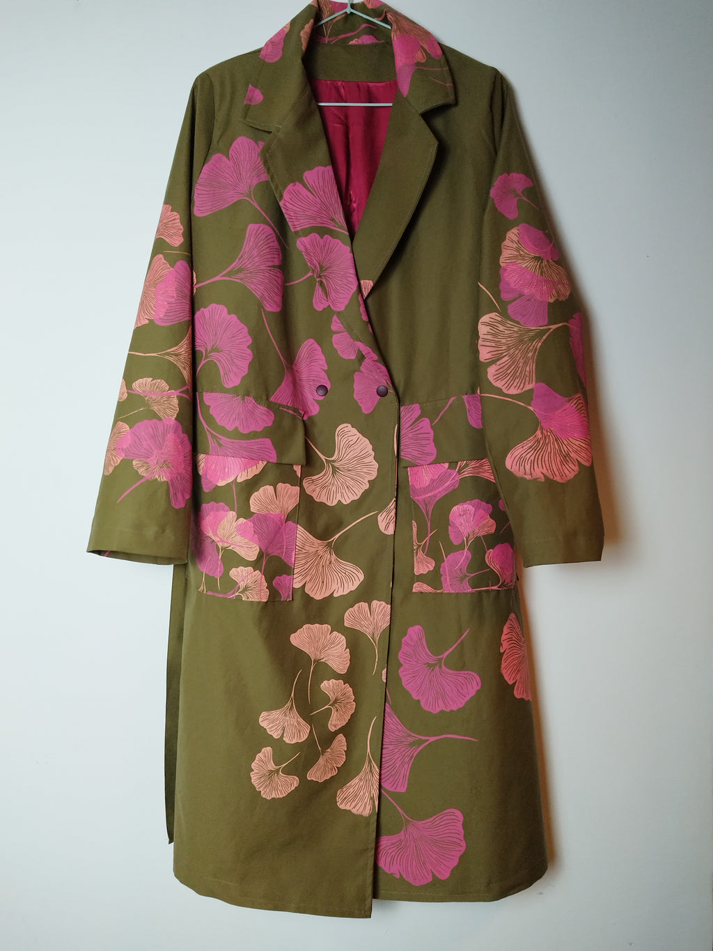 SITOLAB LIGHT COAT WITH FUXIA GINKO PRINT