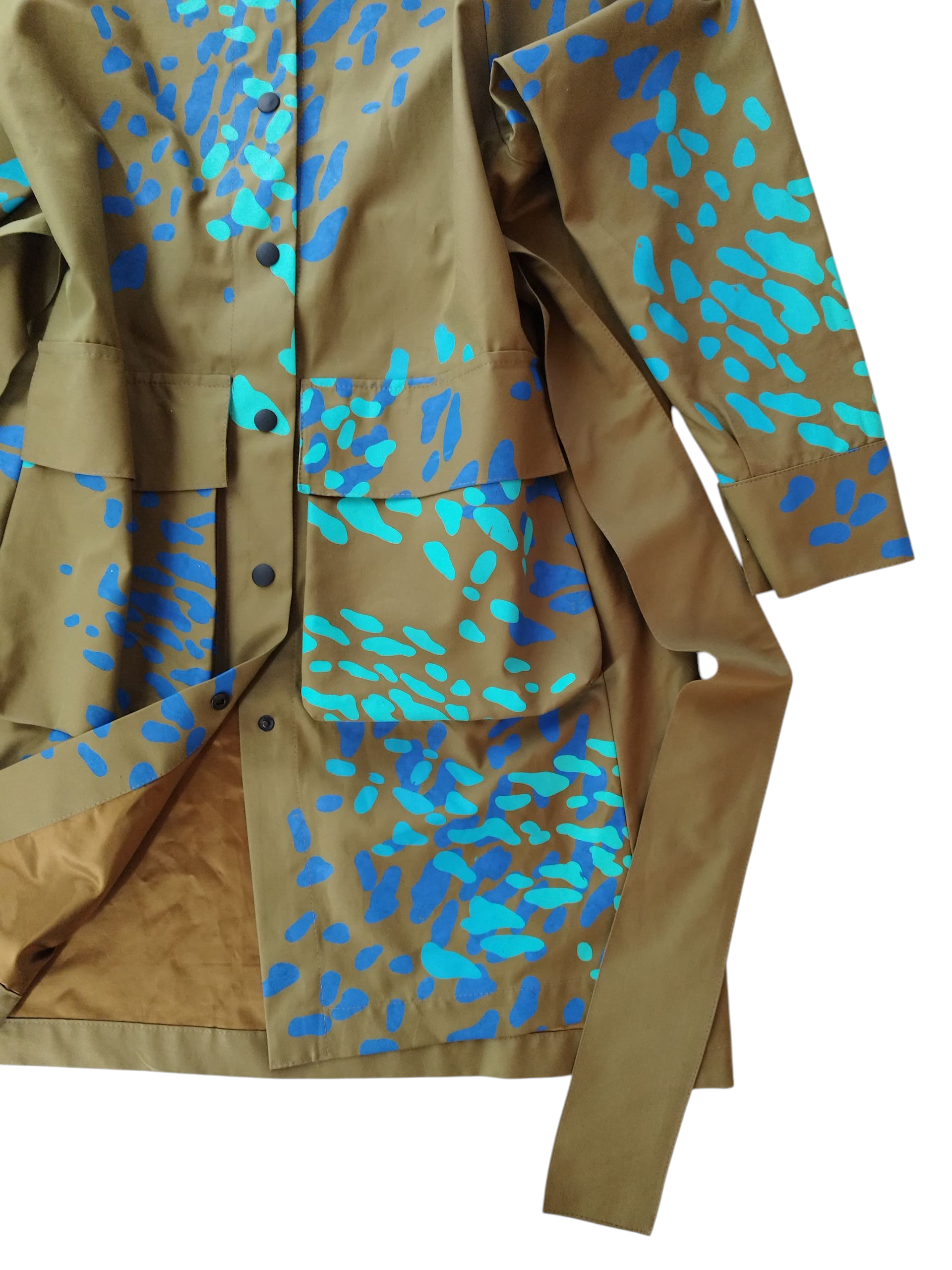 SITOLAB OLIVE JACKET WITH FRECKLE PRINT