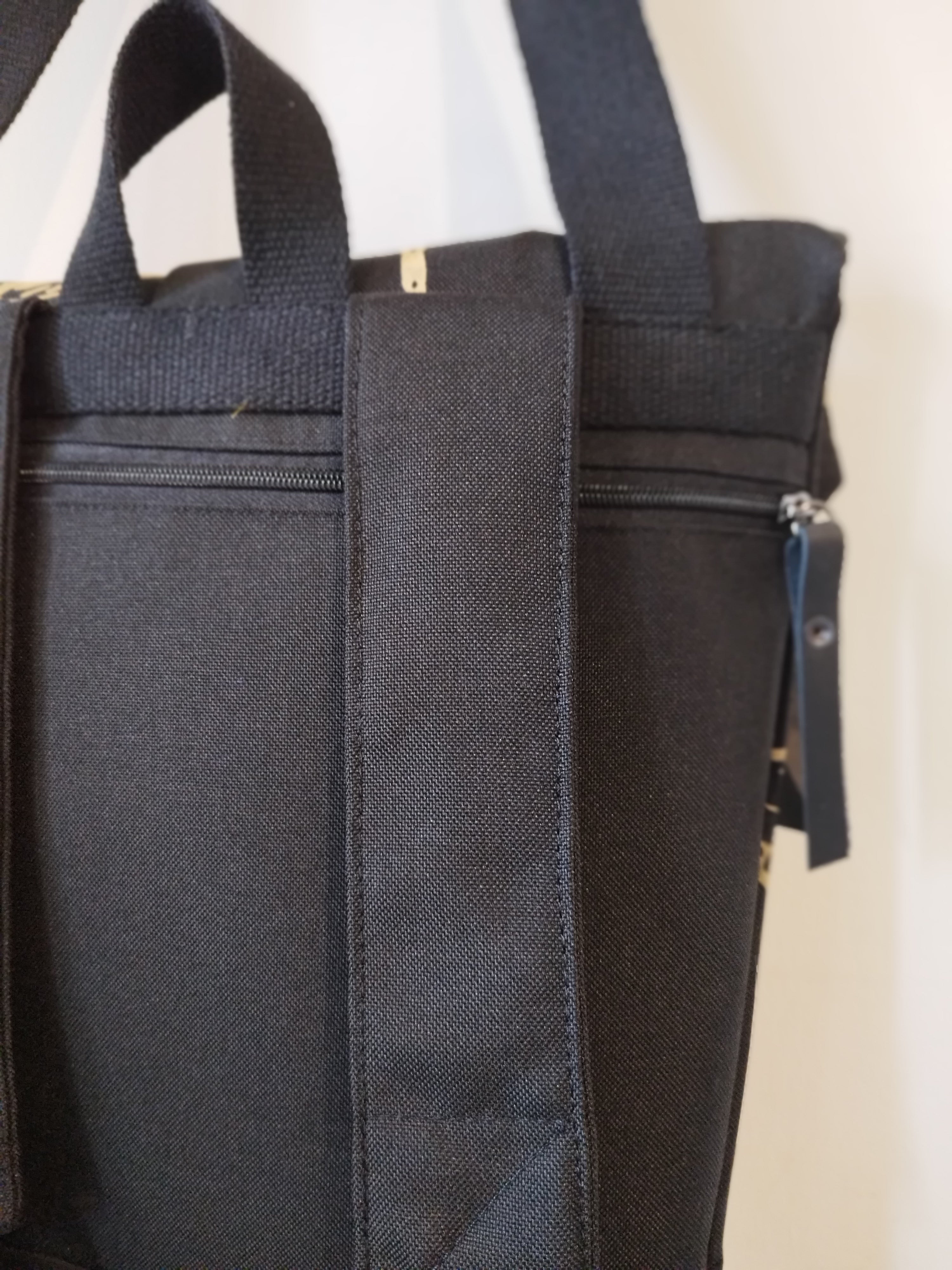 SITOLAB BLACK INSECTS PRINT BACKPACK